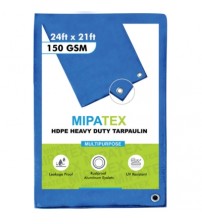 Mipatex Tarpaulin / Tirpal 24 Feet x 21 Feet 150 GSM (Blue)